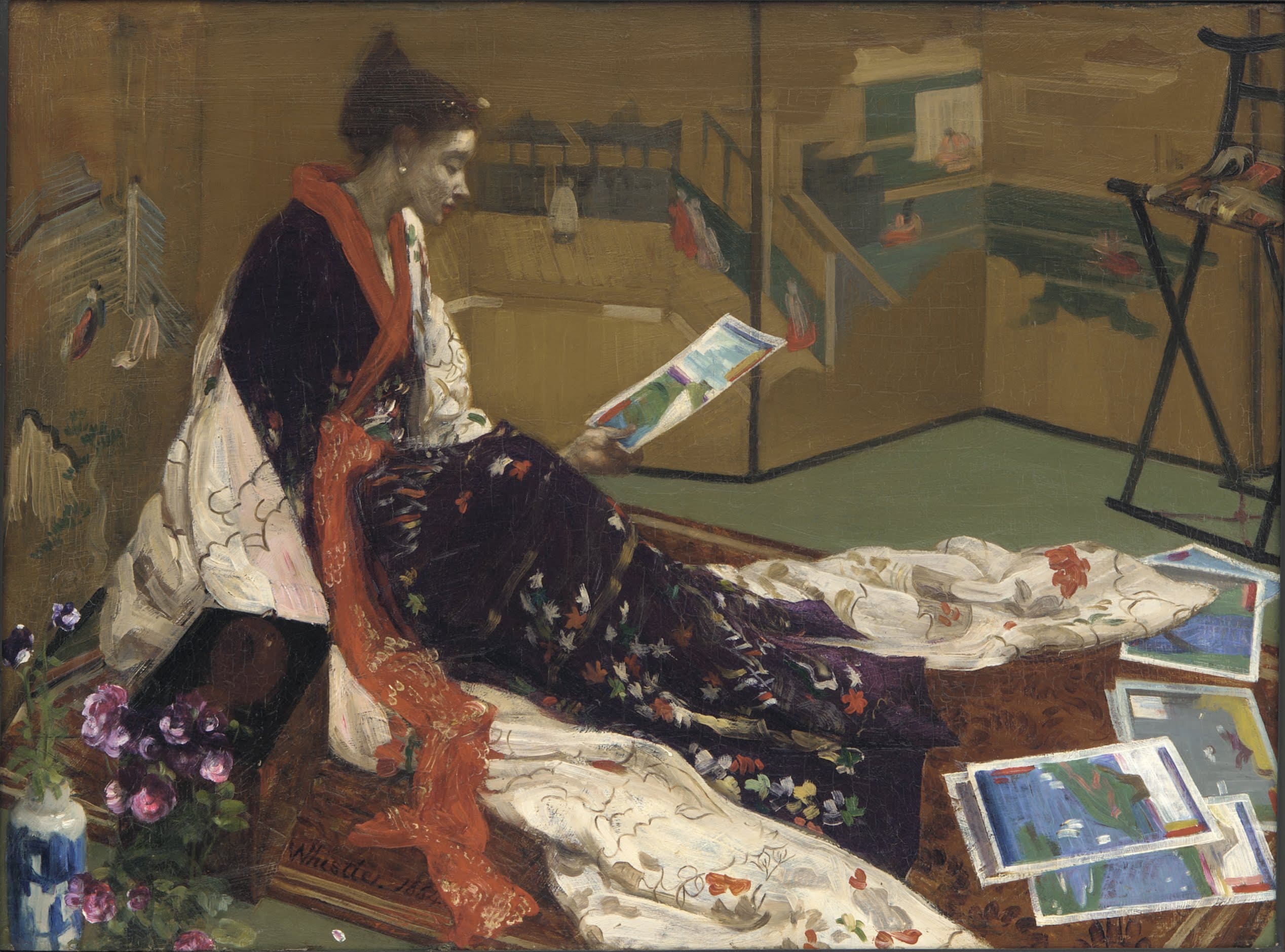 James McNeill Whistler, Caprice in Purple and Gold: The Golden Screen (1864)