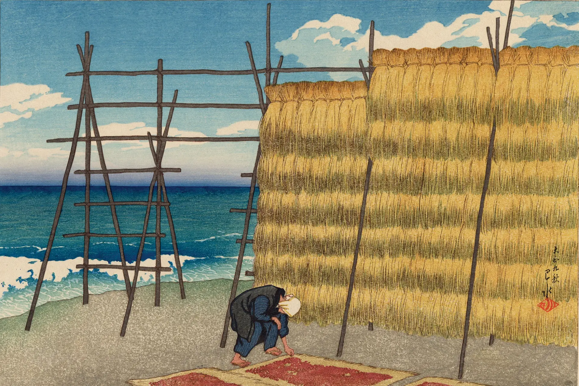 Kawase Hasui, Autumn in Koshiji (1920)